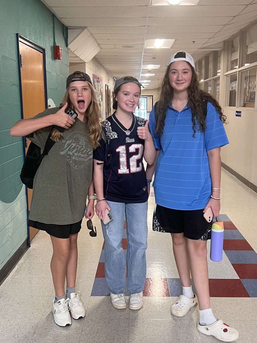 Winnacunnet's tweet photo. Our students showing their Warrior Pride on Adam Sandler Day! #spiritweek #exeterweek #WarriorPride https://t.co/Rp9D97TaoG