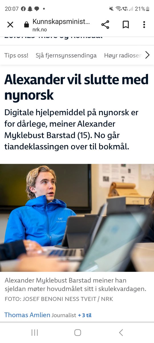 Myself_Nobody73's tweet photo. @tellekantsystem Her er eit par eksempel på utfordringar for nynorsk-elevar (merk: eine artikklen er på bokmål). Det er ikkje snakk ommoglege utfordringar for elevar med målforma - dei fins allereie. Då er ikkje å det å gå frå nynorsk til nøytral i fleire kommuner vegen å gå. https://t.co/BuXsdaB23Y
