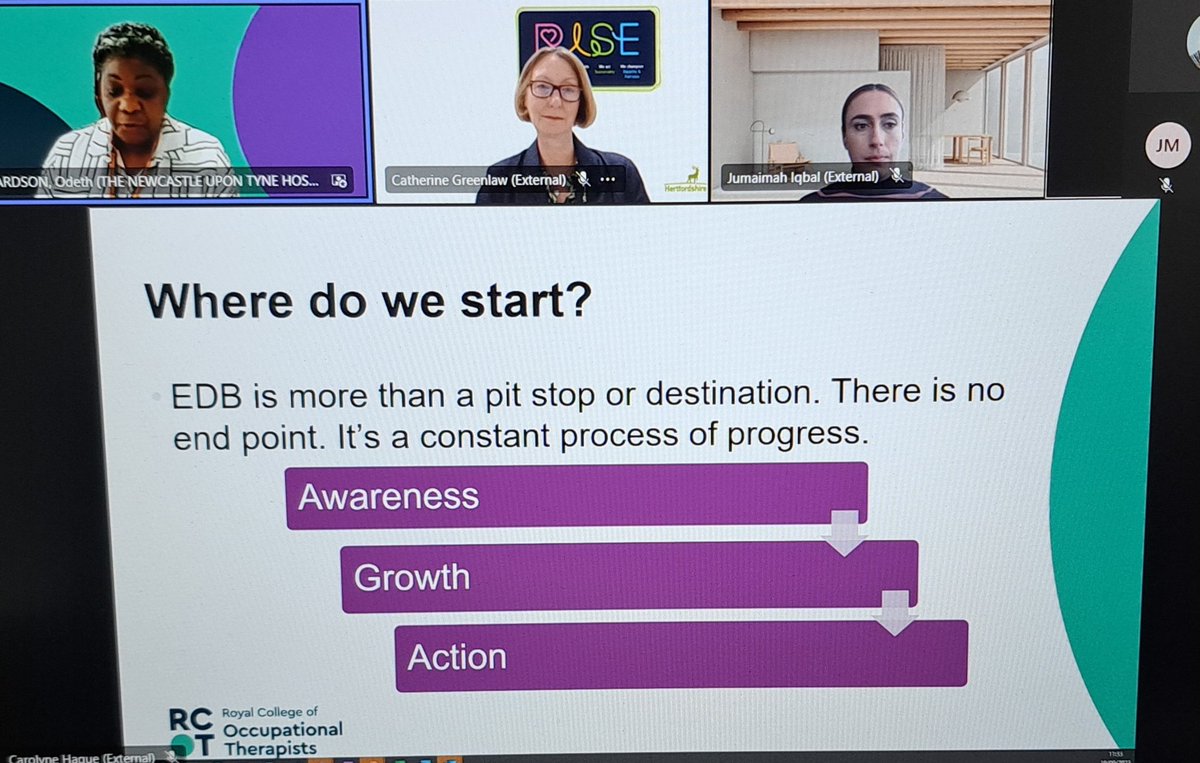 Claire D (@claired189) on Twitter photo 🌟 Wonderful morning spent at the <a href="/principal_leads/">Principal & Strategic Lead Occupational Therapists</a> national network!
✔️Challenging our thinking around equity, diversity & belonging
💫 Incredible energy & progress being made by #SocialCareOT
Thank you for having me. Excited for future collaborations 🤩 #StrongerTogether 🌟 Wonderful morning spent at the <a href="/principal_leads/">Principal & Strategic Lead Occupational Therapists</a> national network!
✔️Challenging our thinking around equity, diversity & belonging
💫 Incredible energy & progress being made by #SocialCareOT
Thank you for having me. Excited for future collaborations 🤩 #StrongerTogether