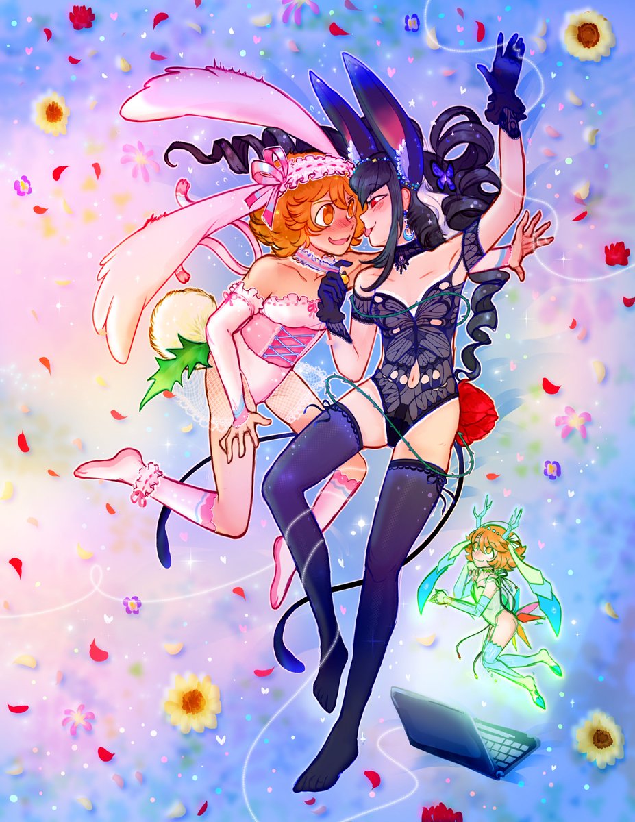 I had the huge honor to participate in Khee's Danganronpa bunny suit design zine, and drawing my favorite couple was quite the opportunity! 🩵🩷🩶

Thank you for having me!✨ #celeshiro