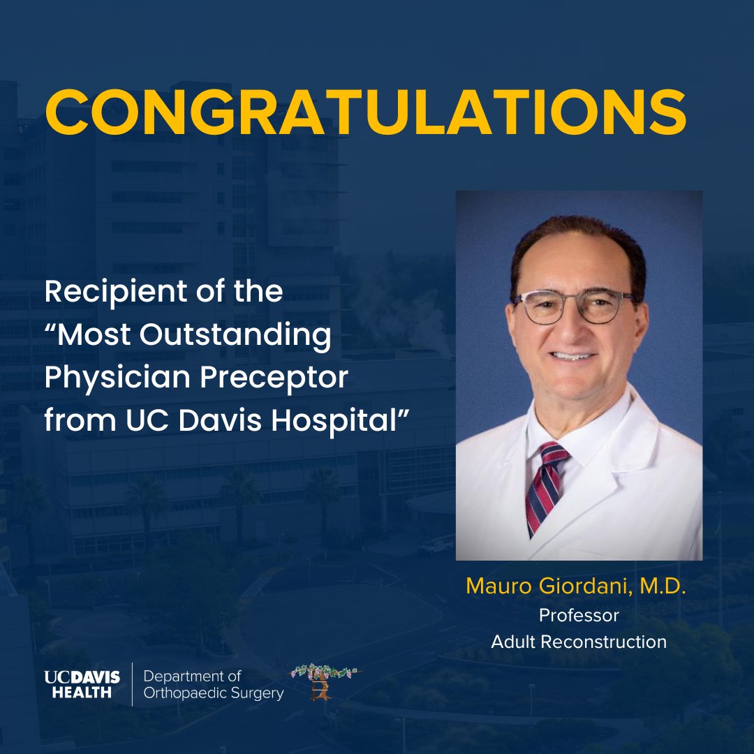 UC Davis Department of Orthopaedic Surgery tweet media