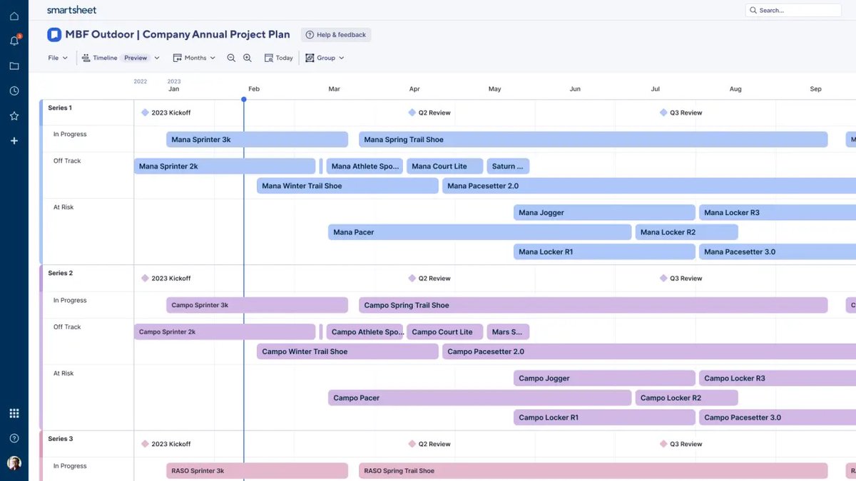 New fantastic features 🤩 released at #ENGAGE2023 from #smartsheet

New views!

1️⃣  Timeline View, horizontal timeline, integrated into sheets.

2️⃣ Refreshed grid & card view 2024.

#smartsheet #smartsheetaligned #smartsheetpartner #smartsheetENGAGE