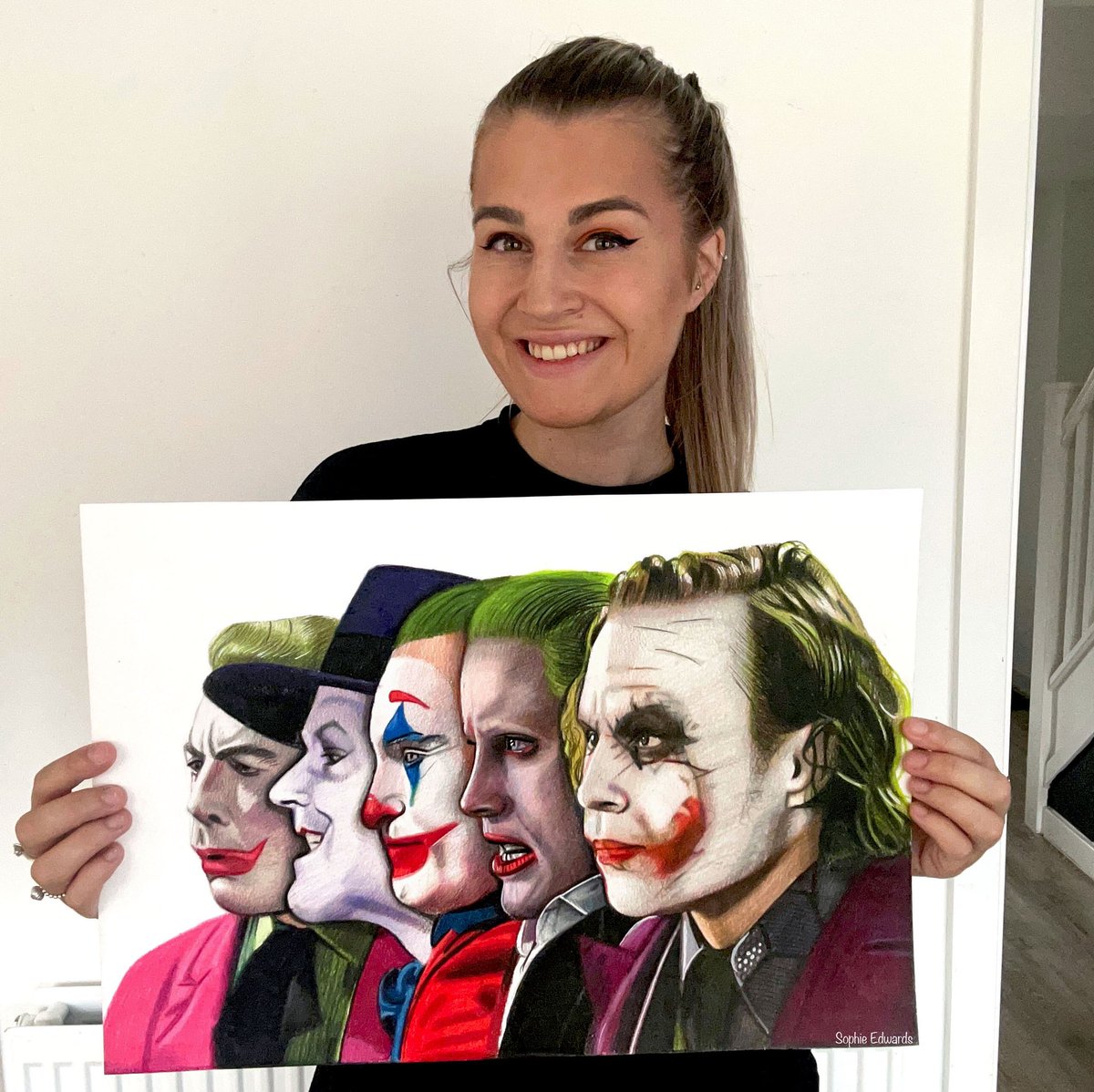 creative_a_r_t's tweet photo. Drawing I have done of the Jokers. Please share 🃏 https://t.co/jwEPZ1TXtF