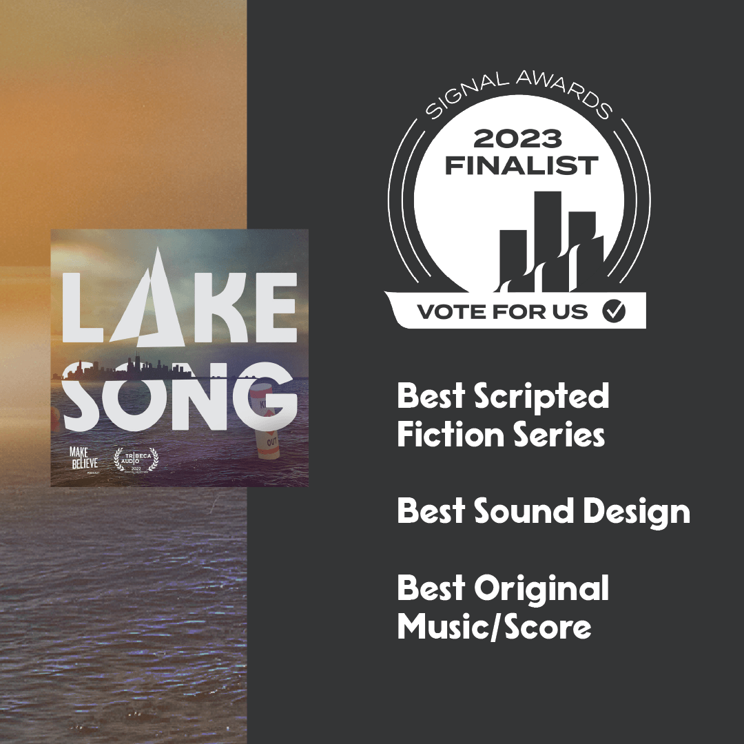 LAKE SONG is a finalist for three (!!!) <a href="/signalawards/">Signal Awards</a>!

Please support our team by voting for the Listener's Choice #signalawards:

Best Scripted Fiction Series bit.ly/3ZpY7zP
Best Sound Design bit.ly/3ELy90w
Best Original Music/Score bit.ly/3rbiJiZ