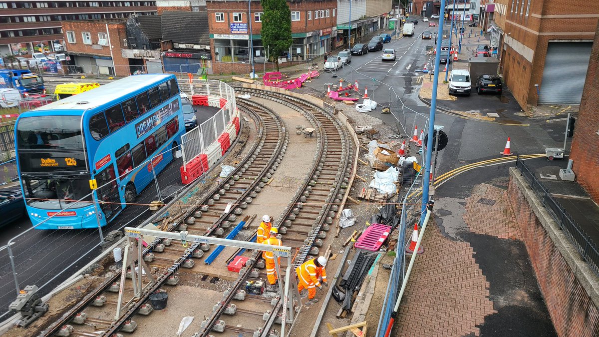 PeterDavidAdams's tweet photo. @midlandtram Great to see such good progress being made in Dudley today, keep up the good work! https://t.co/0YD4NbOjMZ