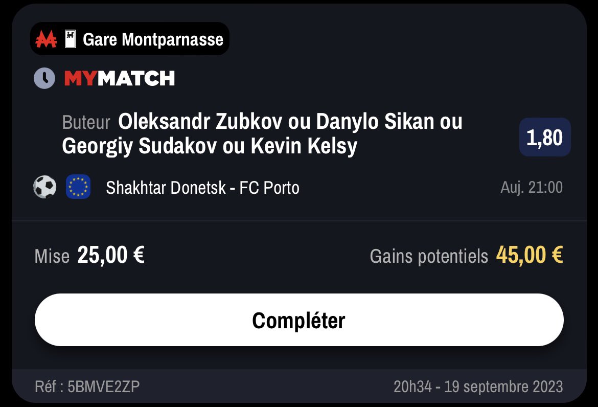 Suivi même mise pour la quadruple chance ! 🇺🇦