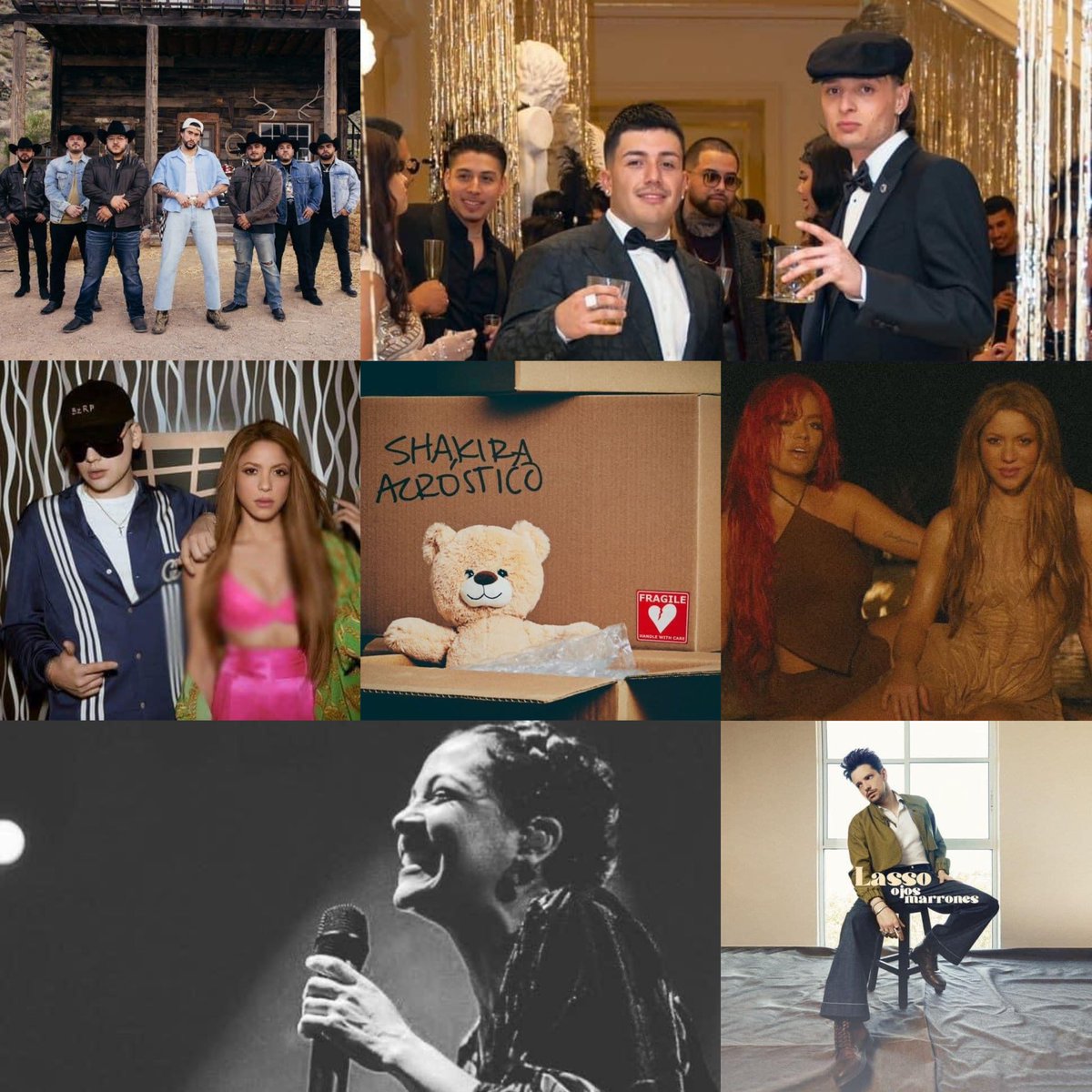 Los nominados  para canción del año en los Latín Grammy's 2023 son 

'Un x100to' de Grupo Frontera y Bad Bunny
'Shakira: Bizzarrap Music Session#53' Shakira y Bizarrap 
'Ella Baila Sola' Eslabón Armado y Peso Pluma
'Acróstico ' Shakira 
'TQG' Karol G y Shakira
'De todas las
