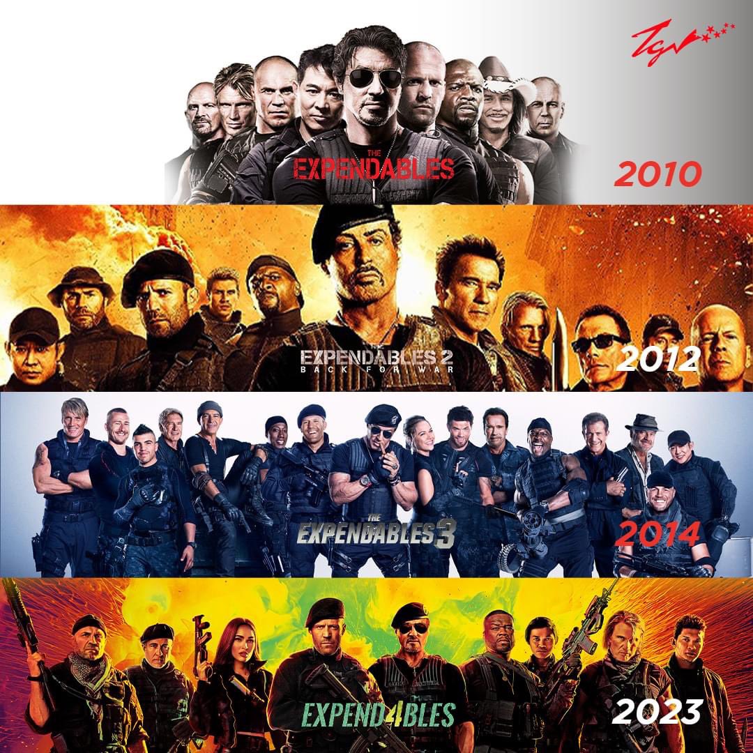 🌟 Witness the epic evolution of #Expendables cast since 2010! 💥 With all these A-listers, we're dying to know: What's the cast budget, @wbpictures? 🤩💰 #HollywoodIcons #BlockbusterEnsemble 🎬🤑