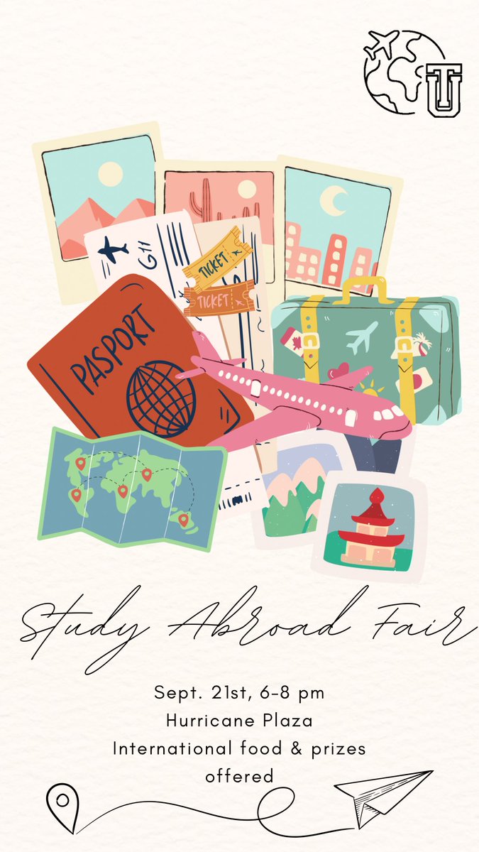 utulsaglobal's tweet photo. We are hosting the annual Study Abroad Fair this Thursday! It’s always fun seeing our international partners, returnee study abroad students, and campus champions come together to promote study abroad. Hope to see you there! #studyabroadtu #studyabroadtulsa https://t.co/6iChW3IpSW
