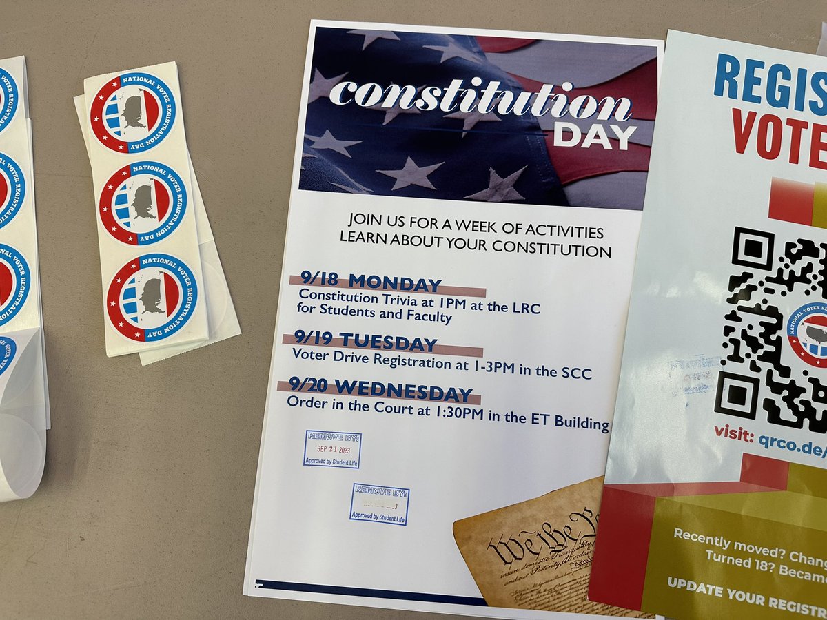 Today is National Voter Registration Day! We’re here <a href="/OdessaCollege/">Odessa College</a>’s Saulsbury Campus Center to help students and our community register, including an official registrar, until 3! Remember all elections are important! #tweetoc