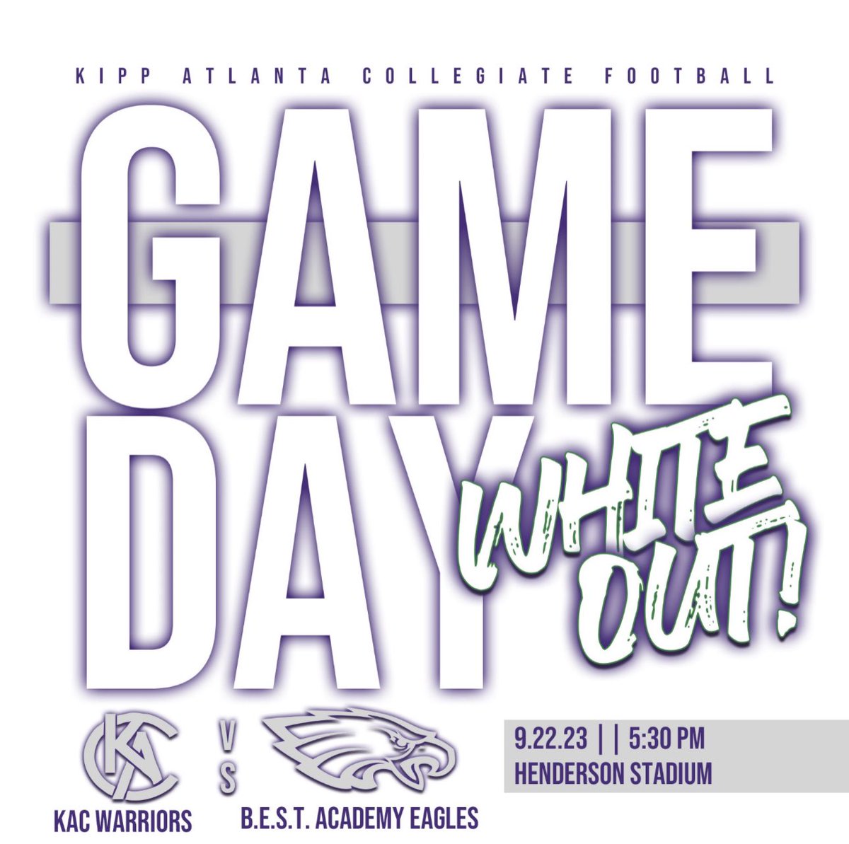 Warriors take on the Eagles of BEST Academy Friday. Come out and support. #EffortIsTheStandard