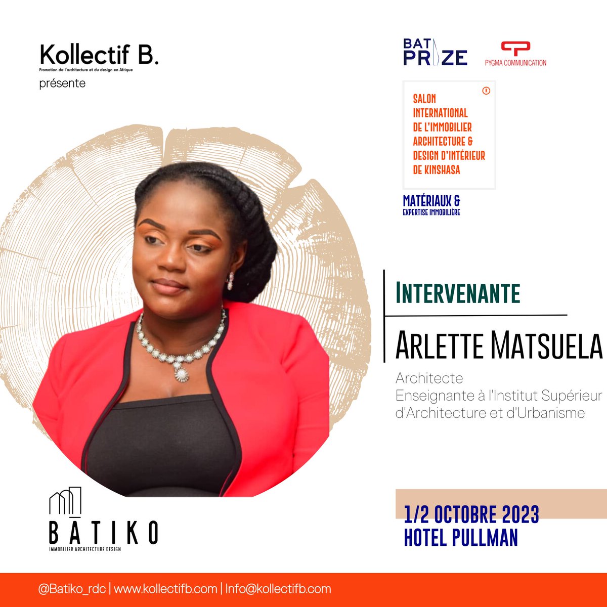 batiko_rdc's tweet photo. Découvrez Mme Arlette Matsuela Mbungu, architecte et Ph.D. candidate à l'Université de Liège, enseignante à l'Université Kongo. Sa thèse innove sur l'architecture néo-vernaculaire avec le bambou au Mayombe. Ne ratez pas son expertise à #Batiko !
Infos en bio ⬆️ https://t.co/l33zD9qKk3