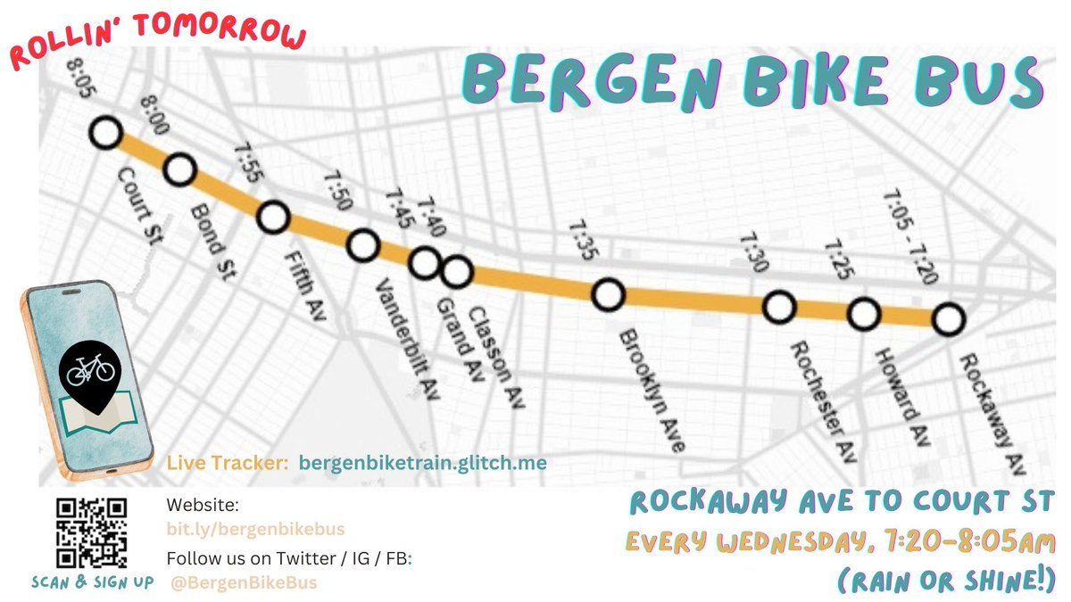BergenBikeBus's tweet image. 🎬Take two of our first #BikeBus of the season is here &amp;amp; we are pumped! The weather looks amazing &amp;amp; the spirit of #ClimateWeek2023 is with us (&amp;amp; all #bikebus rides), so sign up &amp;amp; join us at the start or along the route.

We hope to see you in the AM 🌞Let&apos;s roll! ✨🚲