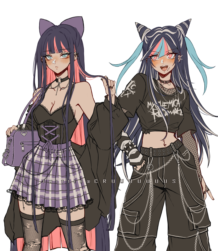 澪田唯吹 ,アナーキー・ストッキング 「Ibuki and Stocking 」|Criis-chan 🌸のイラスト