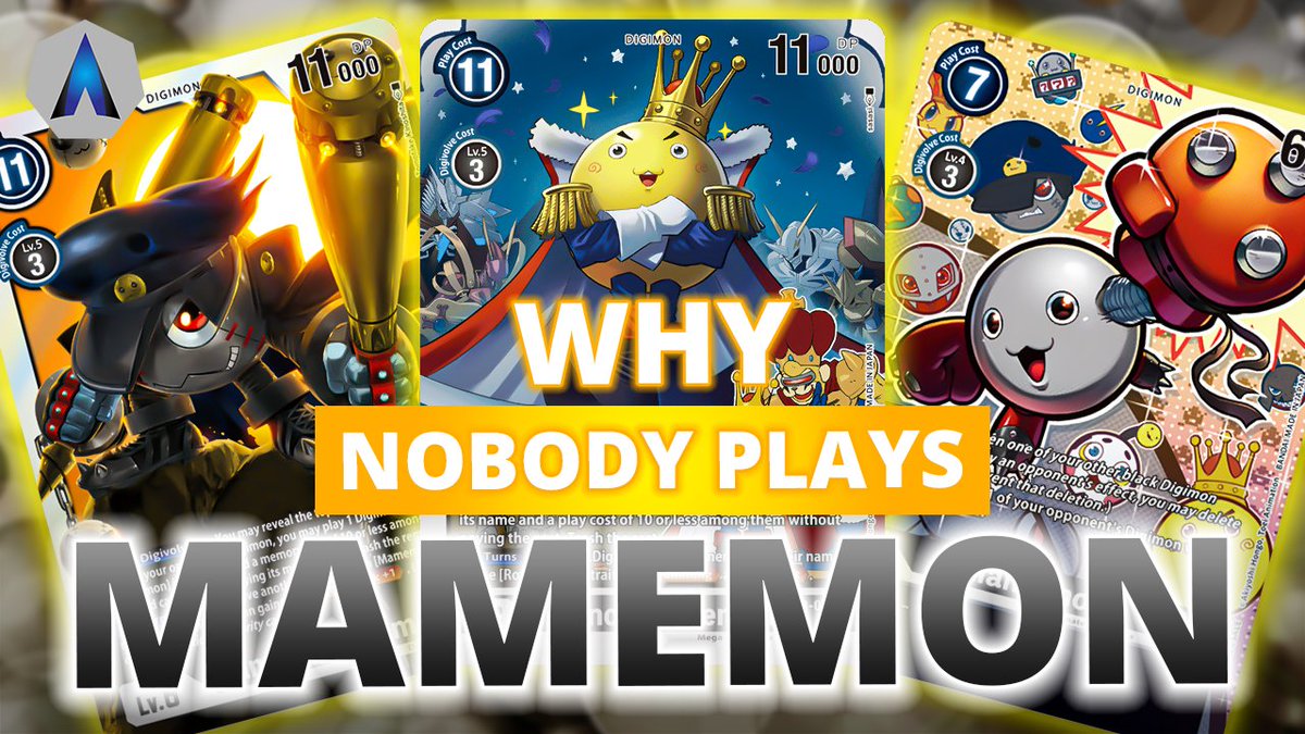 AVAULT7's tweet photo. Have you guys tried playing #Mamemon? With some support here and there, the deck seems to struggle with its popularity. Let's talk about what improvements it needs for it to be played more!

https://t.co/YpLNrmBgBz

#digimon #digimoncardgame #digimontcg #digimoncard https://t.co/demOxNBLNx