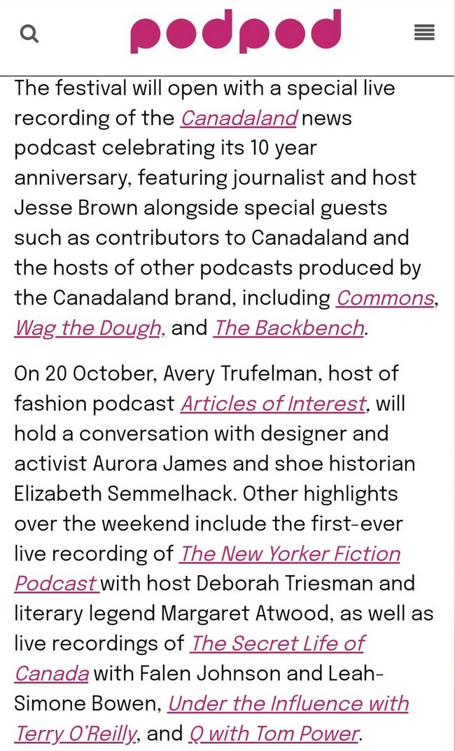 Some of the biggest names from in front &amp; behind the microphone are converging on Toronto this October 🎧

Join our Creators Forum to hear from insiders at <a href="/CondeNast/">Condé Nast</a>, <a href="/HBO/">HBO</a>, <a href="/acast/">Acast</a>, <a href="/cbcpodcasts/">CBC Podcasts</a> and more: hotdocs.ca/festivals/podc…