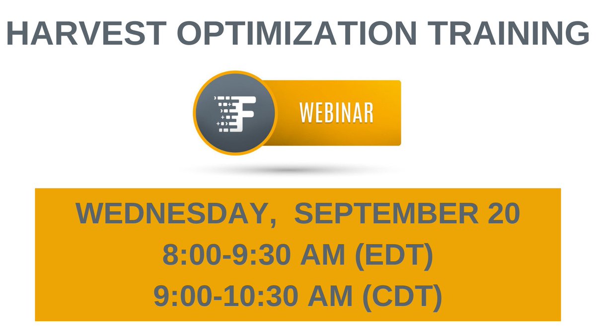 #EastCdnAg don't miss out on Harvest Optimization Training tomorrow! 🚜

Learn how to optimize your FieldView Cab App & boost farm performance. More info about the webinar here: bit.ly/3ZhxTj3

Sign up now!