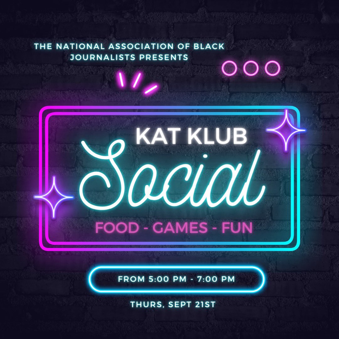 We’re back #shsu!!!👀

Please Join us for our first social this Thursday, September 21st at 7pm in the Kat Klub.🎱🎮🎳

Come get acquainted with the new NABJ e-board and enjoy an evening of food, fun, and fellowship! 🤩

#shsu #samhoustonstate #nabj
