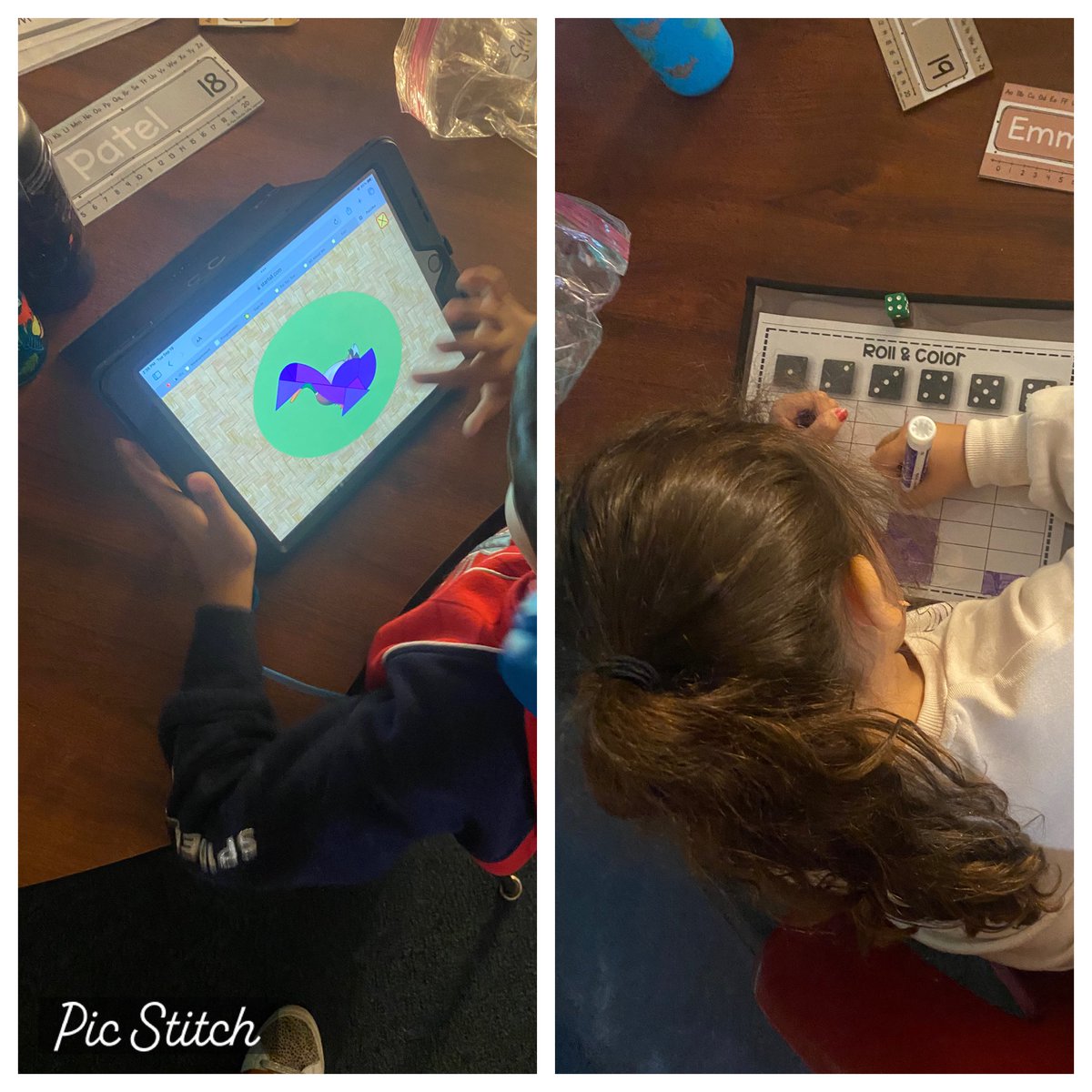 nikkkki15's tweet photo. Letter BINGO, iPads, writing/drawing, number sense, and roll and color! Our centers get better every day! @Creeksidetweet https://t.co/c7mmWG3Bek