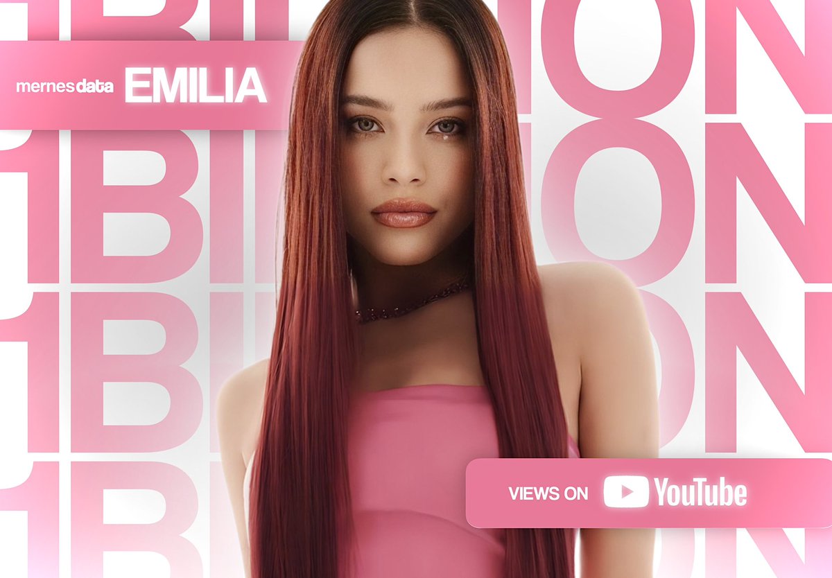 MernesData's tweet photo. Emilia ya cuenta con más de MIL MILLONES de views en su Canal de YouTube. 

— Es la 5ta artista femenina argentina que ha logrado superar dicha cifra en la plataforma. https://t.co/oF5KS3iy1Z
