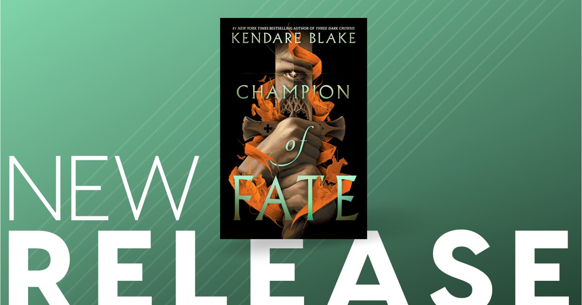 From the bestselling author of Three Dark Crowns comes the first in a new duology about a girl trained by female warriors to shepherd a hero to victory 🗡️ YA fantasy lovers, don't miss @KendareBlake's #ChampionOfFate: bit.ly/3L5JADK