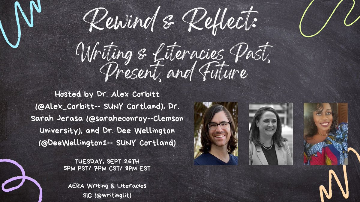 writingandliteracies (@writinglit) on Twitter photo Ready for our next #literacies chat? Please join us in one week for our chat where we discuss the past, present, and future of #literacies, hosted by past GSB members <a href="/Alex_Corbitt/">Alex Corbitt</a>, <a href="/saraheconroy/">Sarah Jerasa</a>, and <a href="/DeeWellington1/">DeeWellington1</a>! Ready for our next #literacies chat? Please join us in one week for our chat where we discuss the past, present, and future of #literacies, hosted by past GSB members <a href="/Alex_Corbitt/">Alex Corbitt</a>, <a href="/saraheconroy/">Sarah Jerasa</a>, and <a href="/DeeWellington1/">DeeWellington1</a>!
