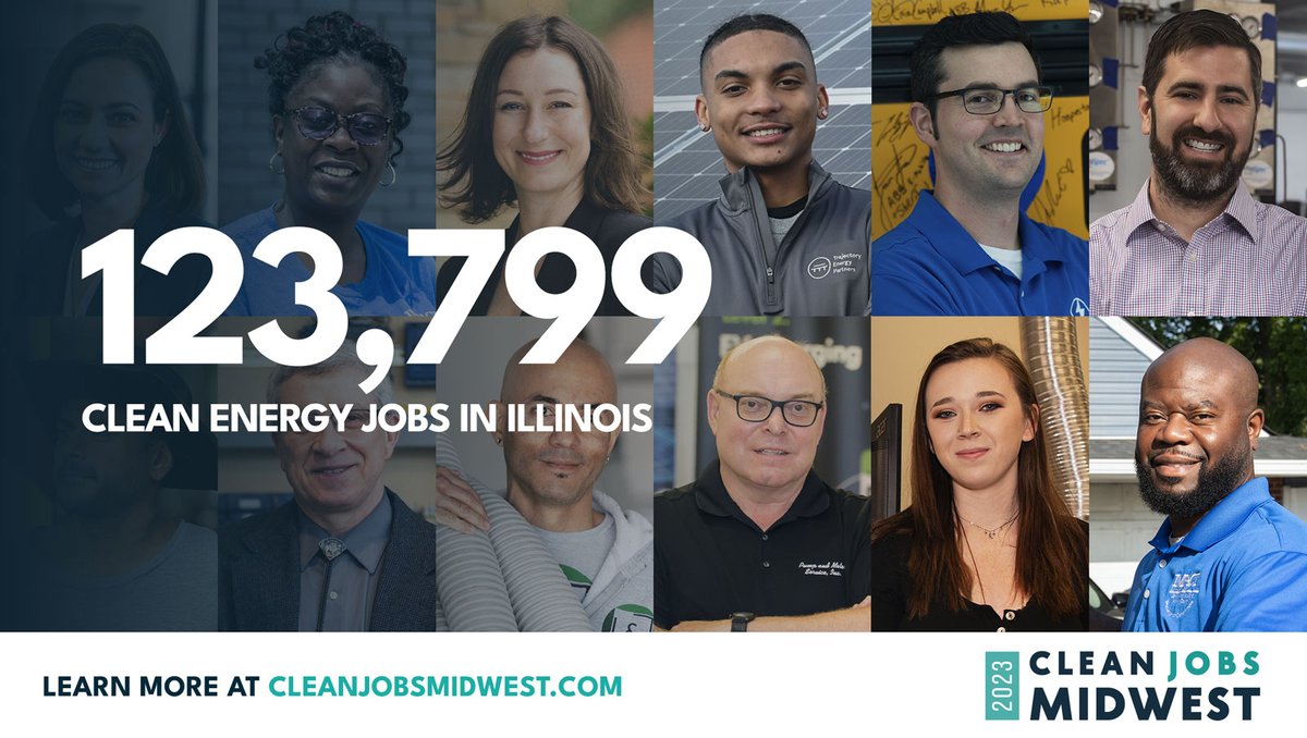 “With thousands more jobs created in 2023 and more already in the works for 2024, we will continue to see the benefits of laws like CEJA and the REV Act, positioning Illinois for a bright future with opportunities for exponential growth.” <a href="/GovPritzker/">Governor JB Pritzker</a> in today's #CleanJobsMidwest