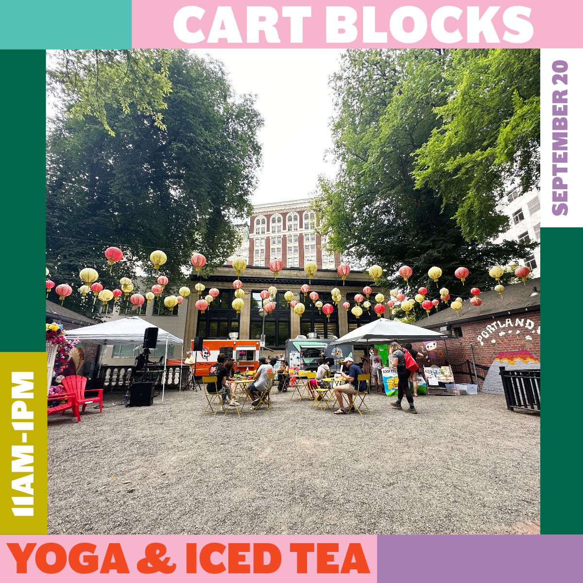 This week's #EveryWednesday pop-up events have a little bit of everything! From 11am-1pm tomorrow, drop by Director Park to indulge your competitive spirit with raffles for apparel and accessories, or come to the Cart Blocks to align your chakras with free yoga and iced tea.