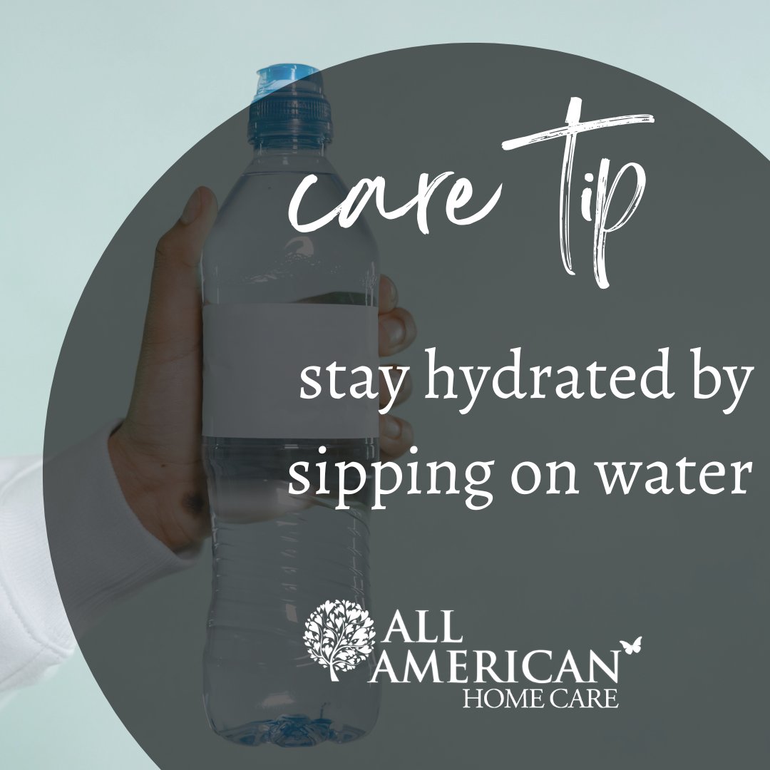 #CareTip: It's important to stay hydrated so you can power through your day. Sip on water throughout the day to keep from getting dehydrated.

#homecare #homehealth #homehealthcare #caregiver #tips #nursetips #homehealthaidetips #healthcaretips #caregivertips #tiptuesday