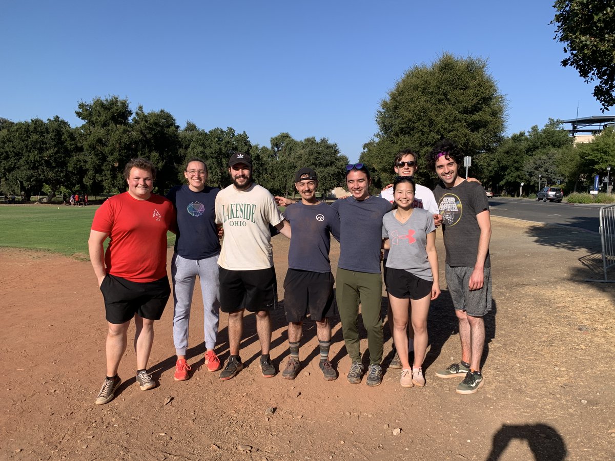 du_bois_lab's tweet photo. The Du Bois lab defended our @StanfordUChem kickball title this past week against a strong challenge from the Waymouth lab! Cheers to our MVP and soon to be PhD graduate Paul! #Undefeated https://t.co/0bCBW2z8sx