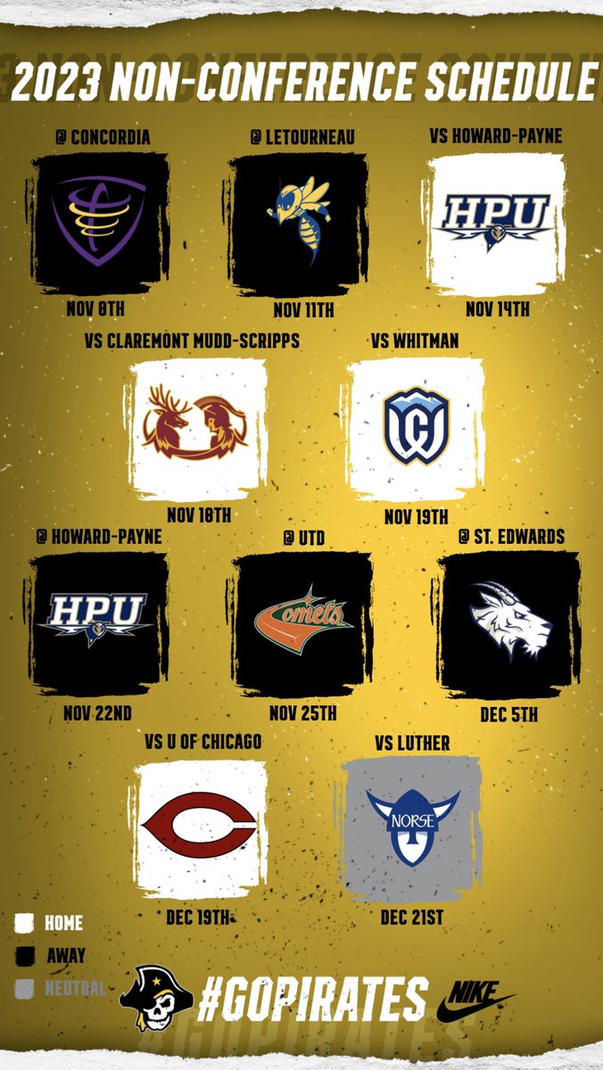 2023-24 Non-Conference schedule release! Come check your Pirates squad in action this season. #GoPirates🏴‍☠️🏴‍☠️