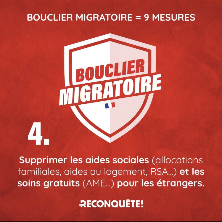 Pour arrêter les appels d’air vers la France voici une des 9 mesures du #BouclierMigratoire #UnOeilSurLeMonde