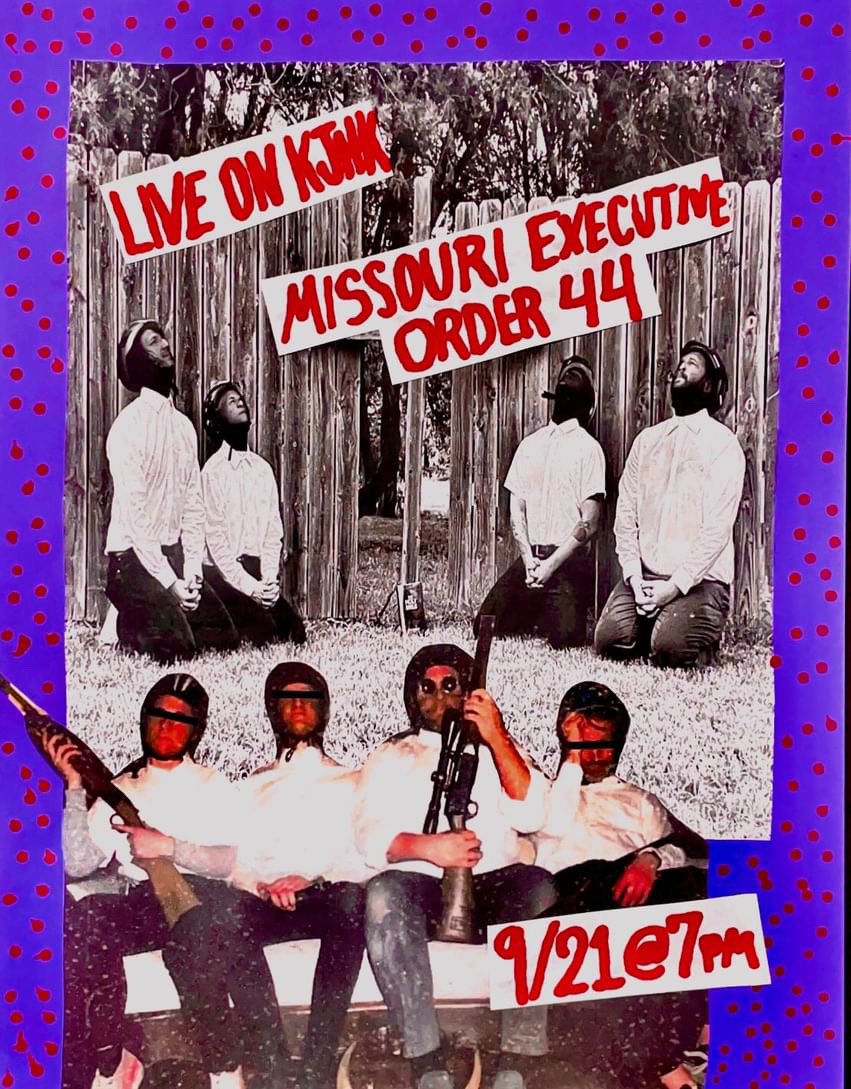 This Thursday we shall be sharing our message LIVE to the city of Lawrence, KS. Tune into 90.7 FM <a href="/kjhk/">KJHK 90.7 FM</a> Thursday 9/21 at 7PM to hear us speak our truth atop Mount Oread.

Tune in to witness MEO44 vs The FCC: We promise to be in our best behavior