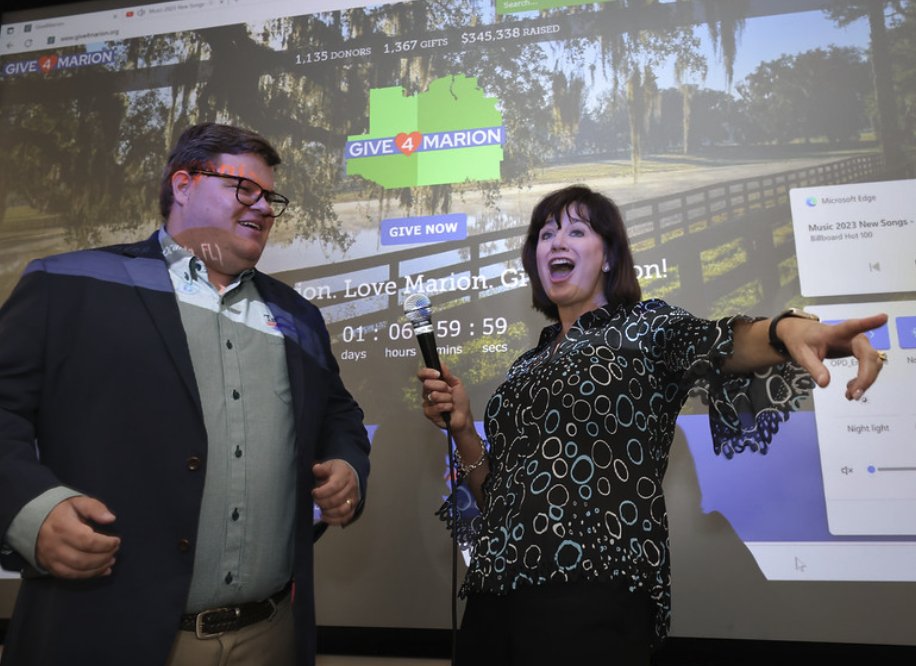 Thank you for the great coverage of #Give4Marion, <a href="/OcalaGazette/">OcalaGazette</a> :

ocalagazette.com/the-race-to-gi…
(Photo courtesy of the Ocala Gazette)