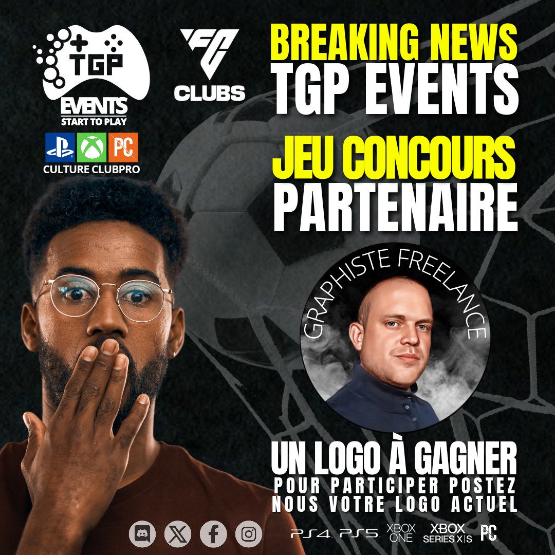 🚨🚨INFO STAFF🚨🚨
Pour fêter notre partenariat <a href="/Ben936001/">Ben93600</a> vous offre un logo tout neuf pour votre club !
Conditions :
- Postez votre logo en commentaire et mentionnez <a href="/Ben936001/">Ben93600</a> 
- Et abonnez vous a son compte x
Il choisira celui qui en aura le plus besoin.
#EAFC24 #CLUBPRO