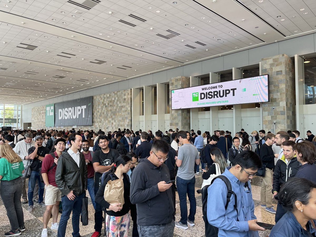 uldis's tweet photo. First tech event in a bit, ping me if you’re around #TCDisrupt2023 today https://t.co/I46LyjS6Ve