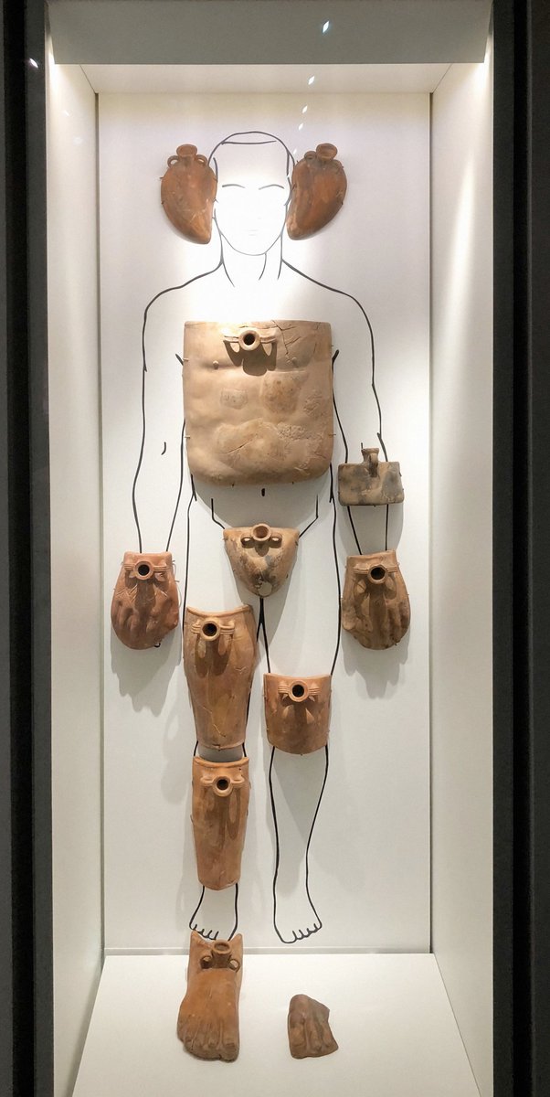 quirkquests's tweet photo. Body part-shaped hot water/oil bottles found at the Asklepieion of Nea Paphos, Cyprus. 

Dated to the Roman era and exhibited at the Archaeological Museum of Paphos. https://t.co/EiwK5ZJESn