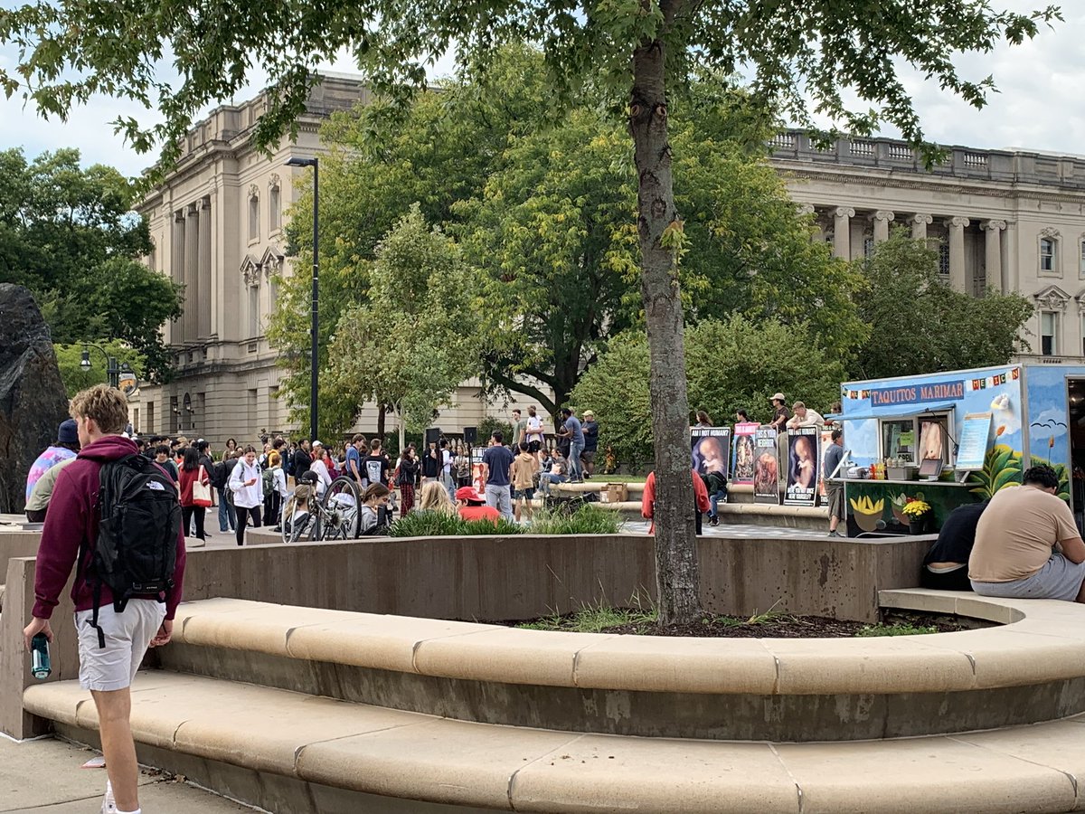 WiRWWatch's tweet image. Anti-abortion dominionists (Warriors for Christ) at the Library Mall right now. Nick Proell et al present.