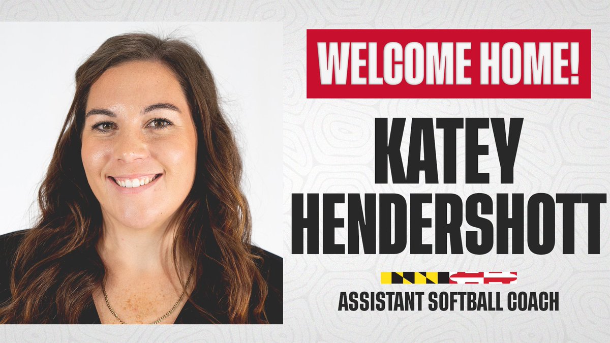 Maryland Softball (@terpssoftball) on Twitter photo We are so excited to announce the addition of Katey Hendershott to the Terp family! π’
Welcome Home, <a href="/Katey_hendi/">Katey Hendershott</a>!
Read more about Coach Hendershott: go.umd.edu/450xNxJ We are so excited to announce the addition of Katey Hendershott to the Terp family! π’
Welcome Home, <a href="/Katey_hendi/">Katey Hendershott</a>!
Read more about Coach Hendershott: go.umd.edu/450xNxJ