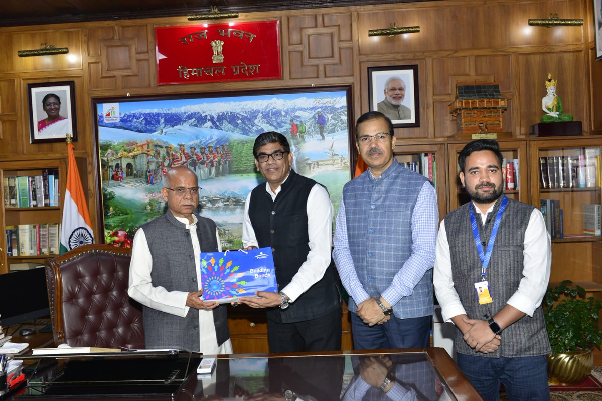 drpkshukla2001's tweet photo. Today It was a pleasure meeting Hon Governor of Himanchal Pradesh Shri Shiv P Shukla at Raj Bhavan, Shimla @ShivPShukla_Gov
and discussed social dev projects including Skill in HP .We also briefed him about #Pidilite presence in HP and range of products of company. https://t.co/f3L3a1tNyq