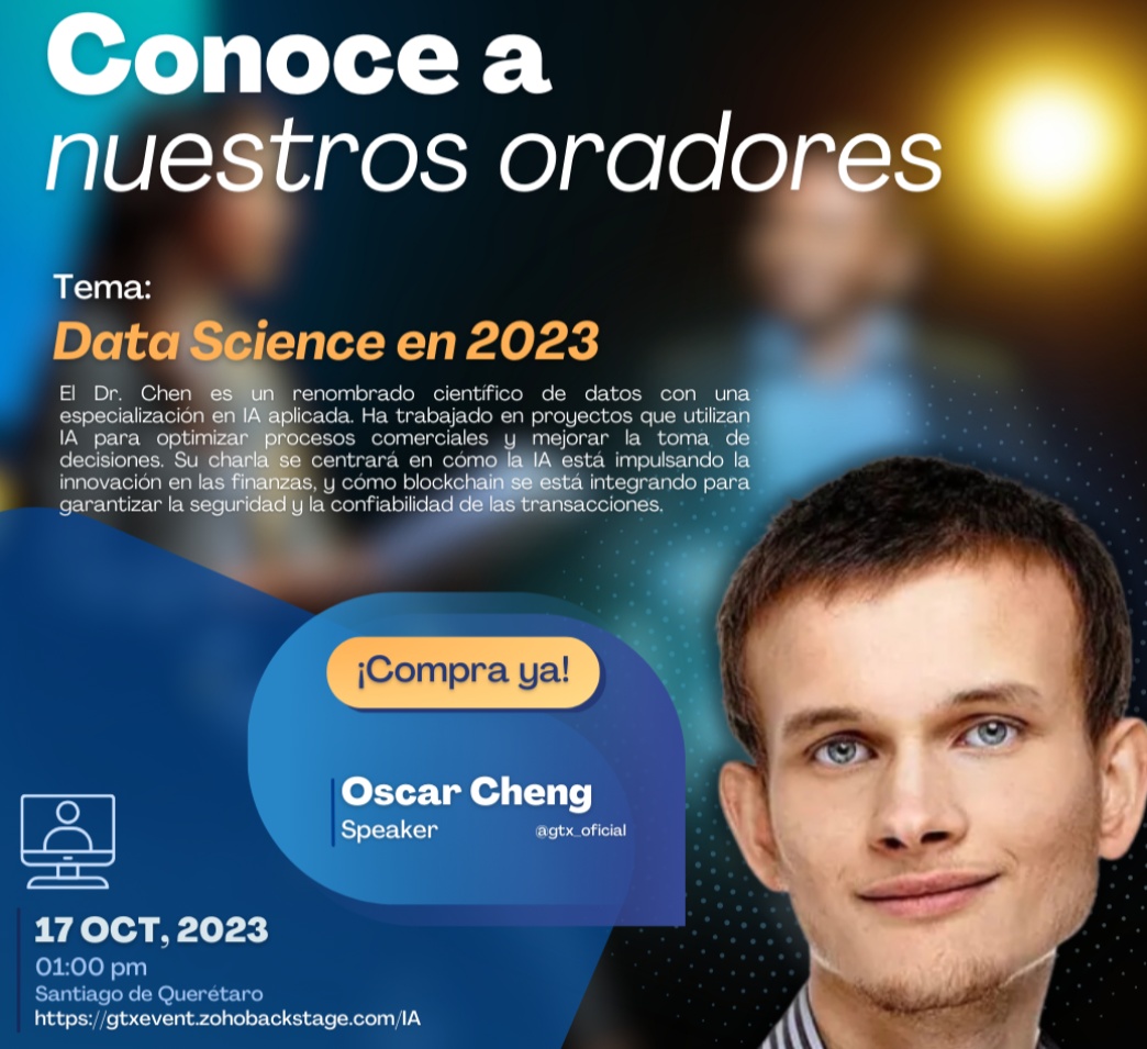 TechStoreKc_'s tweet photo. ¡Oscar Cheng estará hablando en la conferencia de ciencia de datos este mes!
#CienciaDeDatos #Conferencia https://t.co/NQimue9nMw