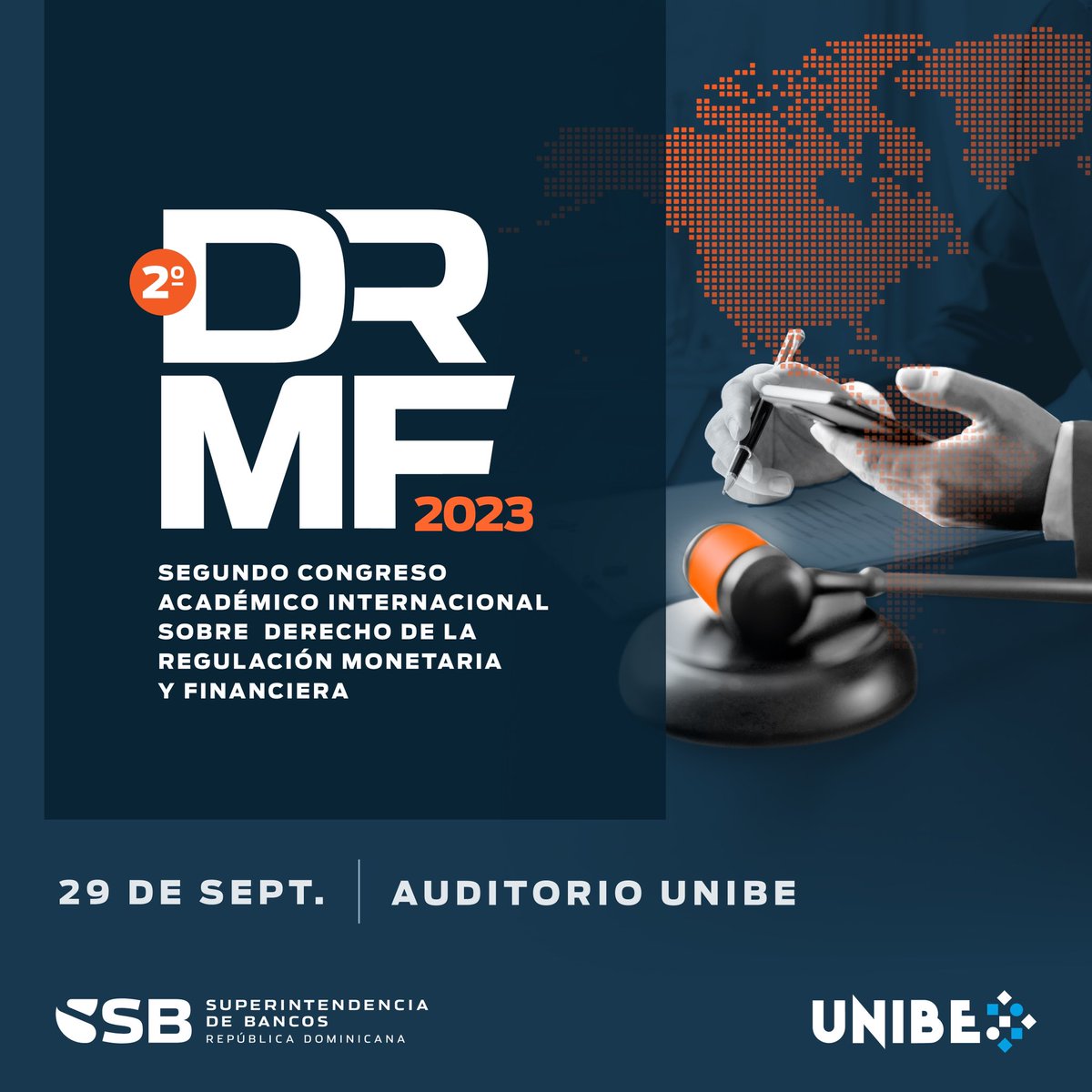 SuperdeBancosRD's tweet photo. 📲¡Inscríbete ahora!
 
📚No dejes de participar en el segundo Congreso Académico Internacional sobre Derecho de la Regulación Monetaria y Financiera, organizado por la Superintendencia de Bancos junto a la Universidad Iberoamericana (@unibeenlinea).
 
🎫Entrada gratis.
 
🔗Enlace de inscripción: https://t.co/8iCYI7E42m
 
#DRMF2023 #RegulaciónFinanciera #DerechoFinanciero #UnibeenLínea