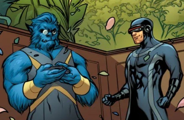 Scott's reaction to Hank showing up in the new Marvel Run X-Men episode is so cute 🥺 also cute, them :3/:)-ing at each other in the episode art (well for Hank it's more of a >:3, but honestly even better?)