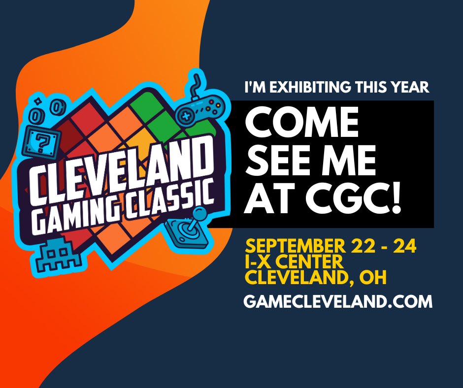 We’ll be @clevelandgamingclassic this weekend! Make sure to stop in and see us at our booth!
#indiegame #indiedev