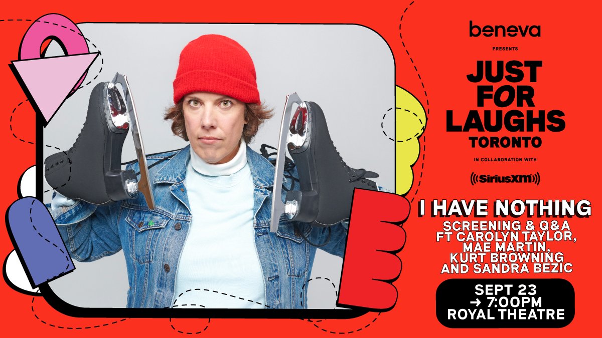 JFL ComedyPRO Award winner, Mae Martin will be moderating the post-screening Q&amp;A panel at the "I Have Nothing" premiere Sept 23rd 7pm at JFL TORONTO. See them, along with Carolyn Taylor, and ice-skating legends Kurt Browning &amp; Sandra Bezic.  

Tickets at toronto.hahaha.com