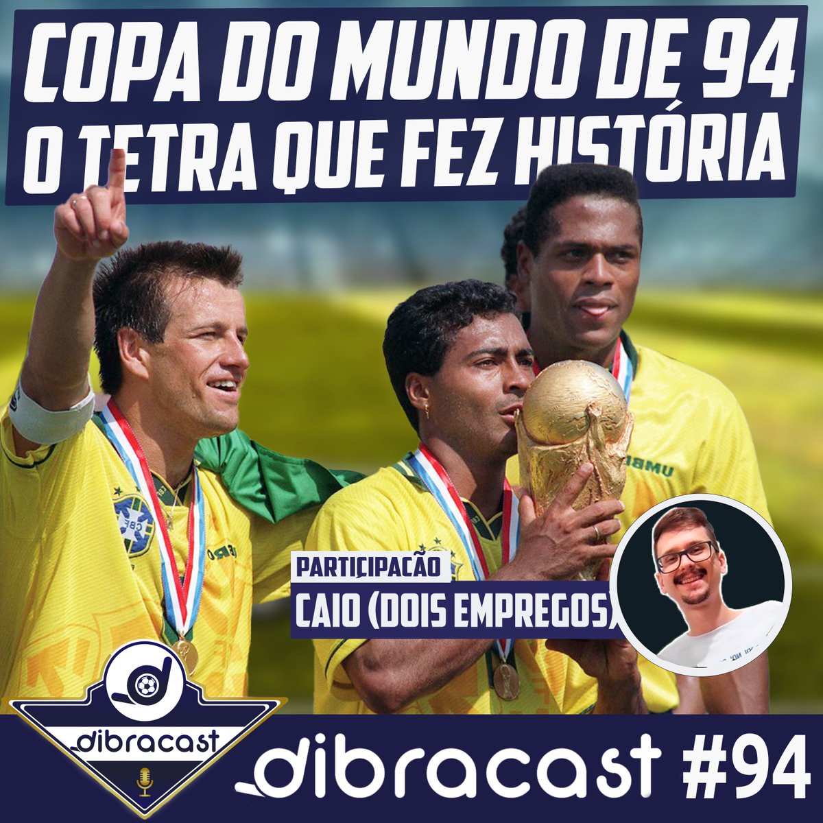 DibraCast's tweet photo. No Dibracast 94, vamos falar da copa de 94, a mais doida de todas. Brasil nas eliminatórias, Maradona no doping, Baggio isolando e muito mais. Com o Caio, do podcast DoisEmpregos. #Dibracast #Copa94

Link no tweet abaixo --> https://t.co/Y0P4b0DMXQ