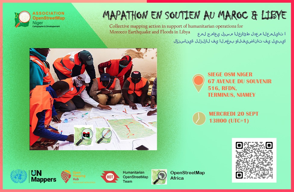 Dear mapping contributors, we are honored to invite you to join the OSM Niger team.

You can help here: urlz.fr/nySL

Learn how to map here: urlz.fr/nz52

#moroccoearthquake #seismemaroc #OpenStreetMap #WNAH #HOT #TogetherForABrightFuture