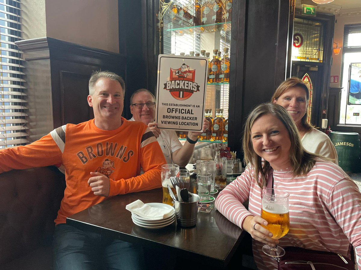 pmurph1126's tweet photo. Stopped at “13 on the Green” in Galway (the only @browns backer bar in Ireland)! Be home on Sunday for the Titans game! Also looking forward to traveling to the game in LA! https://t.co/GqAOLGlRwx