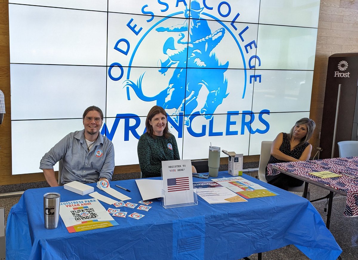 #NationalVoterRegistrationDay We're here <a href="/OdessaCollege/">Odessa College</a> Salisbury Center registering students to vote until 3pm! #TweetOC #PositivelyOC #OCAllIn <a href="/OdessaKels/">Kelly Smith</a> <a href="/BikalKoirala/">bikal koirala</a> <a href="/OCJoeJohnson/">OCJosephJohnson</a> <a href="/EsoweEb/">Ebou sow</a> <a href="/OCRyanLedbetter/">Ryan Ledbetter</a>