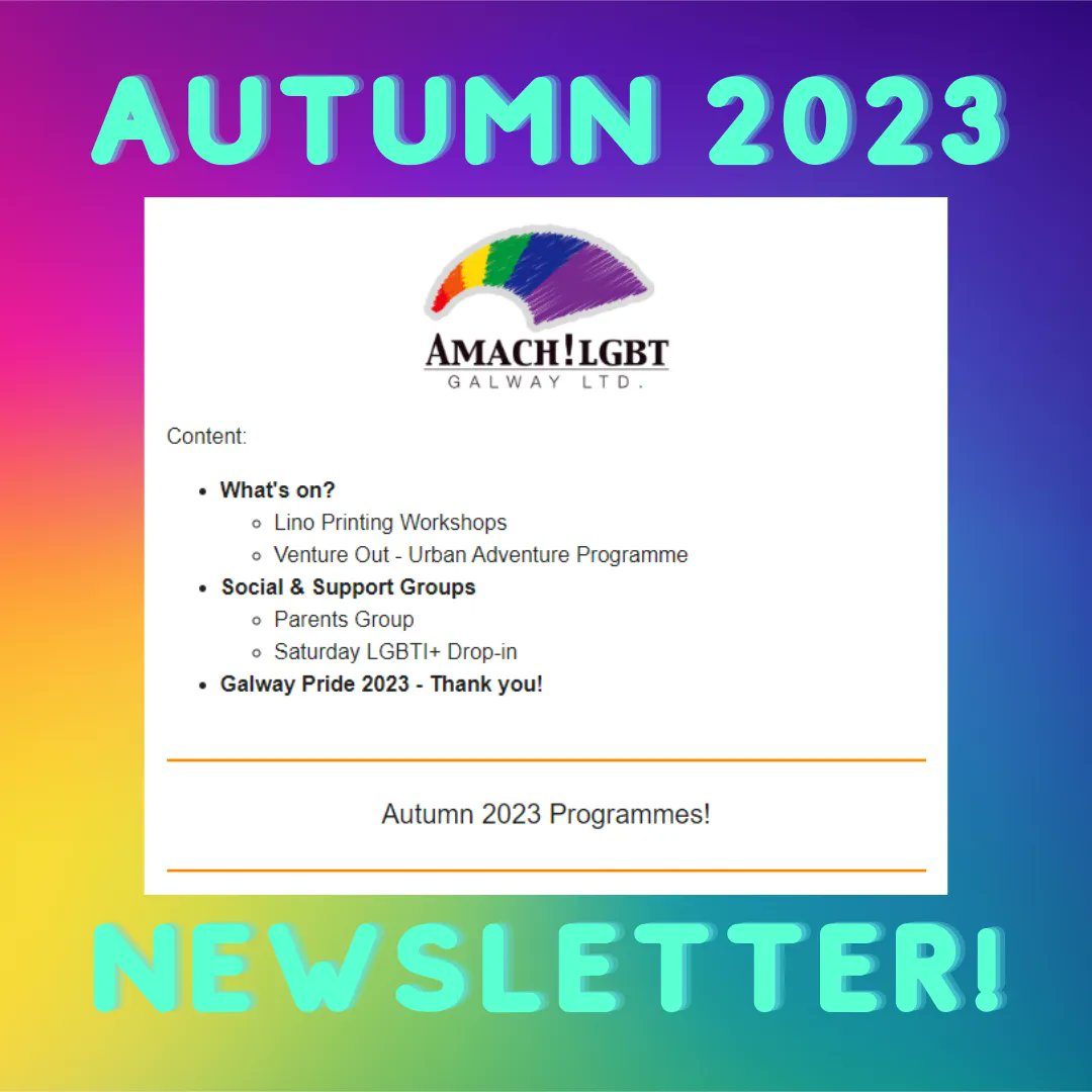 Our Autumn Newsletter 2023 has just gone live - Check your inboxes! (and spam, it has a habit of ending up in there)

Sign up to our newsletter here: buff.ly/3uJMAgb 
Or check it out online here: buff.ly/46jBdwk